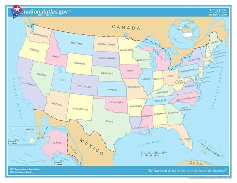Karte Der Usa Alle 50 Bundesstaaten Im Überblick