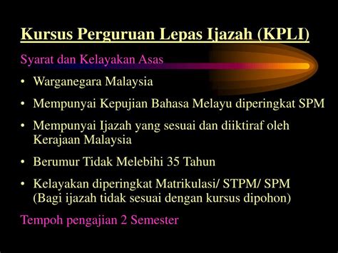 Ijazah bersekutu dan ijazah sarjana muda adalah dua ijazah sarjana muda yang dianugerahkan oleh kolej dan universiti. PPT - PELUANG PENDIDIKAN DAN KERJAYA DALAM BIDANG ...