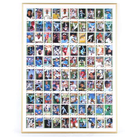 Lot - 1989 Upper Deck Uncut Baseball Card Sheet, Ken Griffey Jr. Rookie