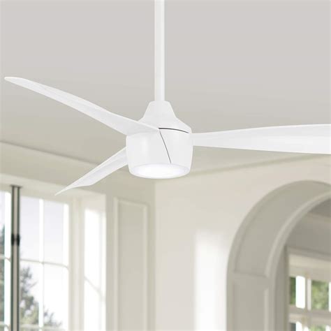 44 Minka Aire Skinnie Flat White Led Ceiling Fan With Remote Control
