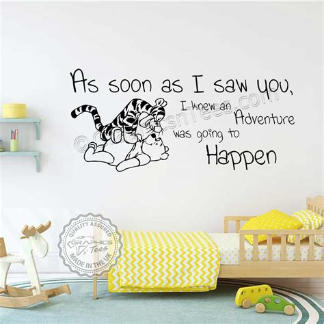 Winnie the pooh furniture for bedding sets in form of crib with charming quilts and comforters will be awesome to give the finest space for your baby when sleeping. Winnie The Pooh and Tigger Nursery Wall Stickers As Soon ...