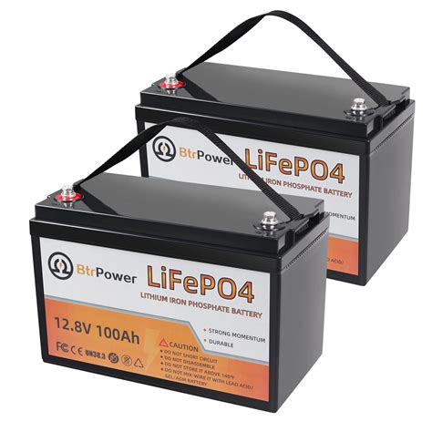 Buy 2 Pack 12v 100ah Lifepo4 Deep Cycle Rechargeable Battery Pack Built