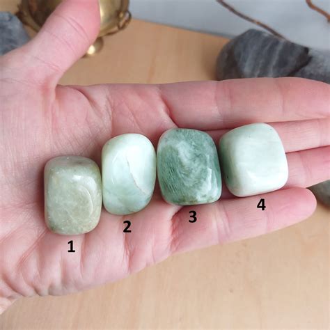 Light Green Jade Tumbled Stone Mediumlarge Sized Jade Etsy