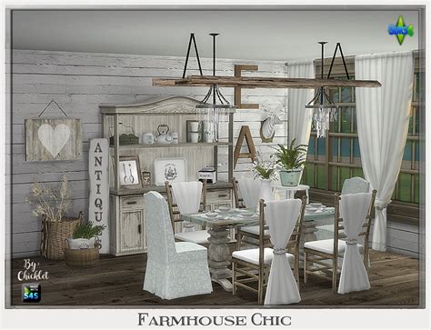 Ts4 Farmhouse Chic Dining Room Farmhouse Chic Dining Room Sims