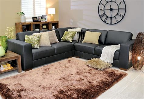 Beds lounge suite fridge couch bed. Robina Small Corner Lounge Suite in Black Leather | Super Amart $1499.95 | Lounge suites, Lounge ...