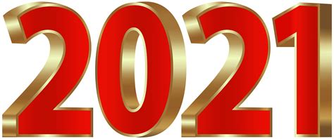 2021 Gold and Red PNG Clipart Image | Gallery Yopriceville ...