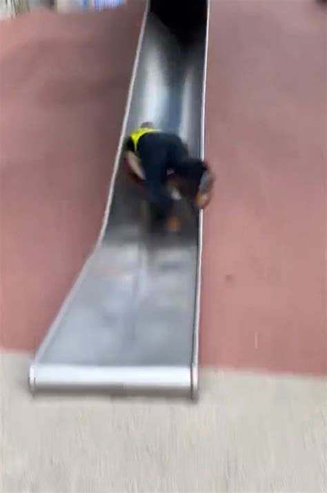 Cop Violently Launched Off Massive Park Slide In Viral Video The News