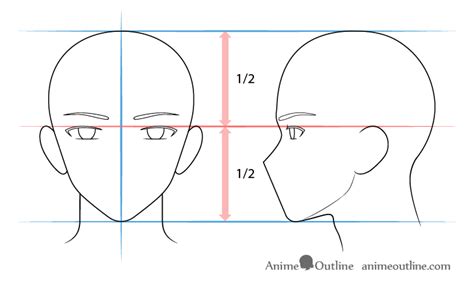 How To Draw Anime And Manga Male Head And Face Animeoutline Anime