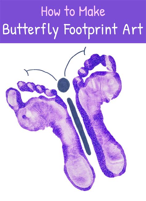 Make Butterfly Footprint Art Easy Crafts For Kids Toddler Art