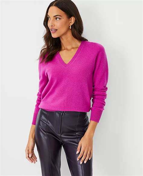 cashmere v neck sweater