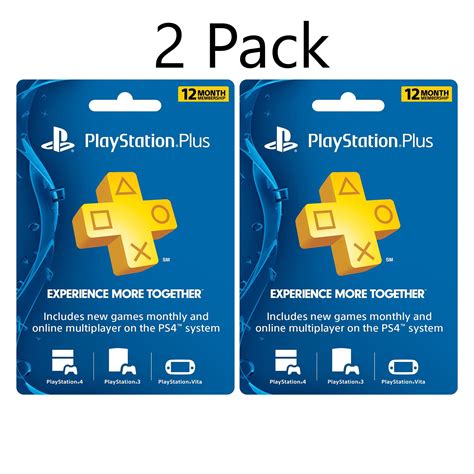 2 Pack 12 Month1 Year Sony Playstation Plus Membership Subscription