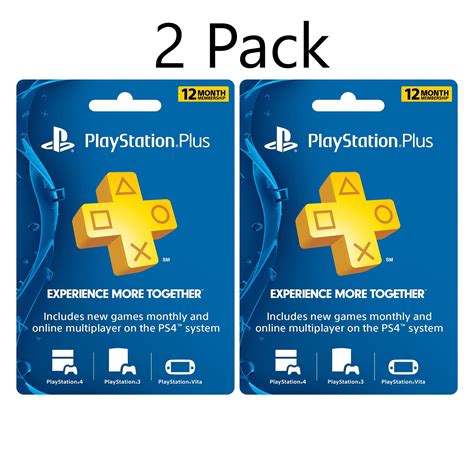 2 Pack 12 Month/1 Year Sony PlayStation Plus Membership Subscription