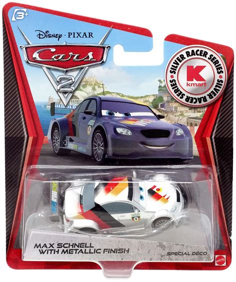 Disney Pixar Cars Cars Silver Racer Series Max Schnell With Metallic