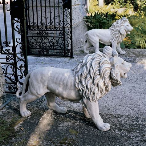 Jhvyf 13 h resin buck statue home office decor animal figurine deer decorations lawn decor housewarming gift garden sculpture. 2 Large Lion Statue Yard Entrance Guardian Outdoor Lawn ...