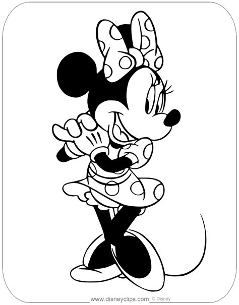 Want to give her a gift of coloring pages? Misc. Minnie Mouse Coloring Pages | Disneyclips.com