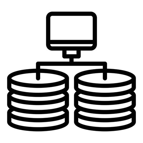 Database Backup Icon Outline Style 15900935 Vector Art At Vecteezy