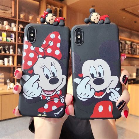 3d Cute Mickey Minnie Mouse Phone Case For Iphone 6 6s 7 8 Plus X Xs Xr