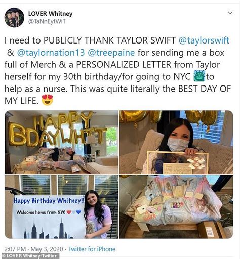 Taylor Swift Sends Utah Nurse A Handwritten Note Out Of Gratitude For