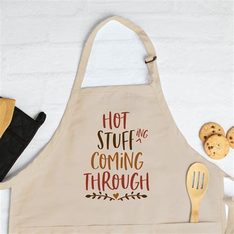 Merry xmas and happy holidays! Thanksgiving Apron Thanksgiving Gift Hot Stuff Coming ...