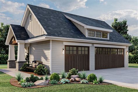 Garage With Shed Dormer Detail 62470dj Architectural Designs