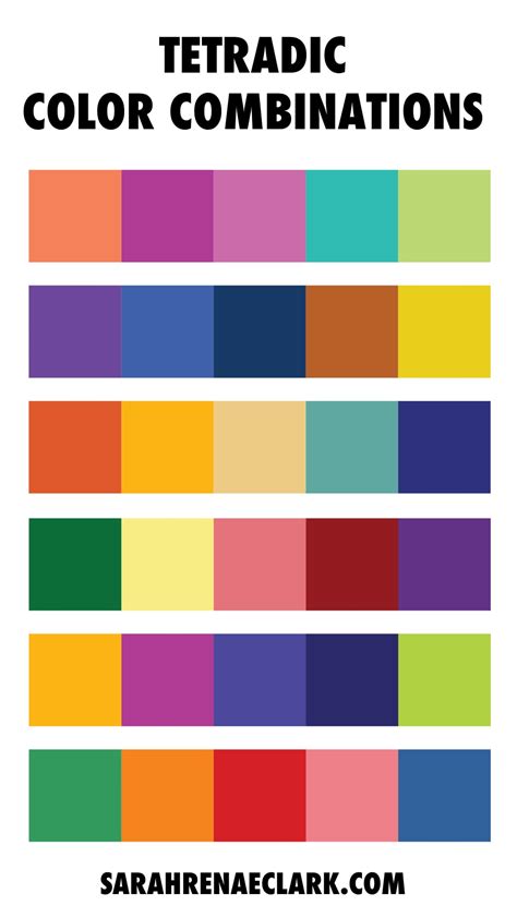 Tetradic Color Palettes - Color Harmony Examples - Sarah ...