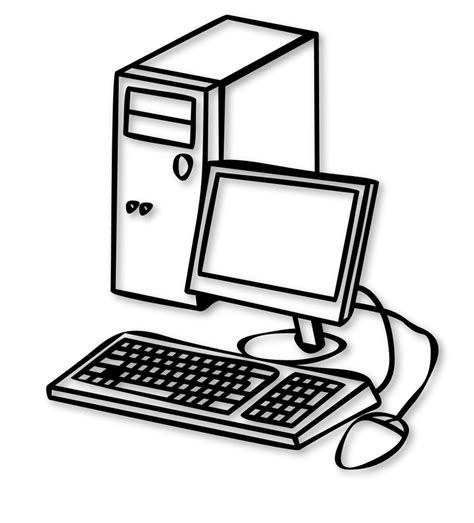 Black And White Clipart Computer 10 Free Cliparts Download Images On