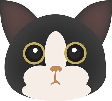 Cat Cartoon Clip Art Cute Cat Face Vector Material Pn