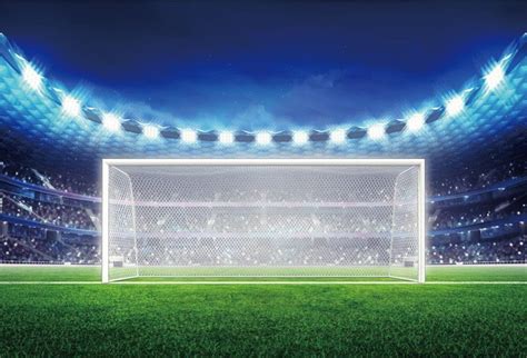Aofoto 7x5ft Soccer Field Background Football Pitch Goal Post Ball Game