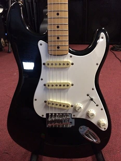 Fender Black Label Stratocaster 90s Black Mim Reverb
