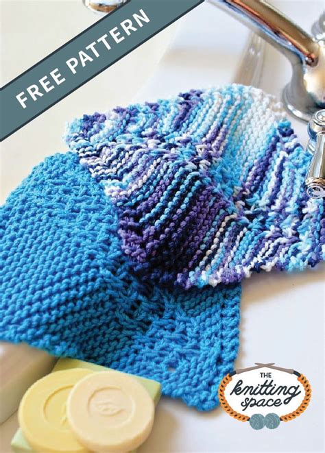 Knit Diagonal Lace Washcloth Free Knitting Pattern In 2021