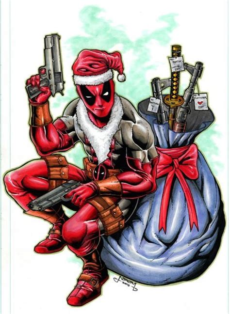 Deadpool Holiday Comic Art Marvel Pinterest