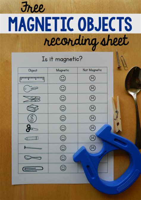 Not only is magnetism a fascinating natural phenomena, it also has many practical uses. Magnet worksheet for kids - The Measured Mom