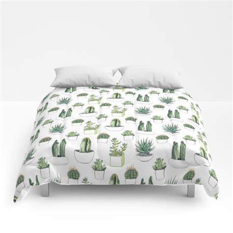 Cactus print bedding set bedclothes duvet cover bed sheet bedspread comforter cover bedding. Buy watercolour cacti and succulent Comforters by ...
