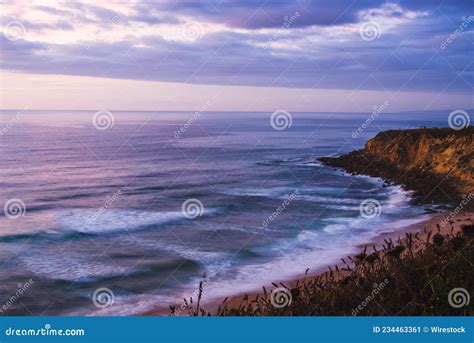 Beautiful Horizon Of The Sea On The Dramatic Sunset Stock Image Image