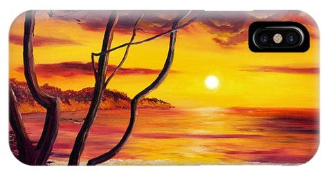 Sunset From A Carmel Cypress Tree Painting By Laura Iverson