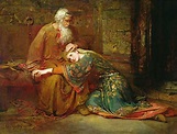 George William Joy Cordelia comforting her father, King Lear, in prison ...