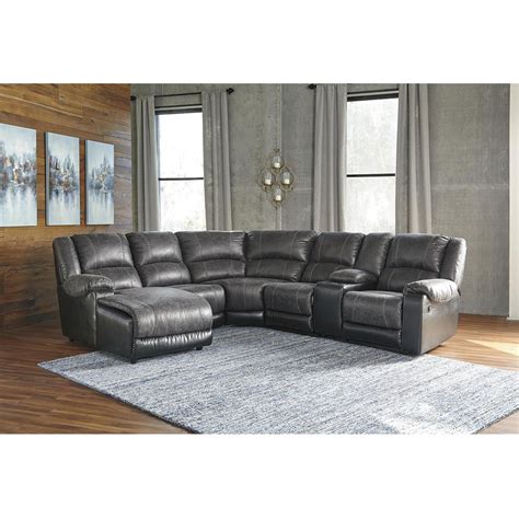 This Nantahala 6 Piece Manual Reclining Sectional In Slate Will
