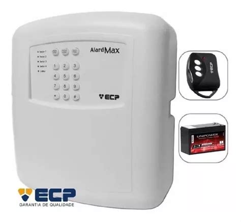 Central De Alarme Alard Max4 Ecp Com Controle E Bateria 12v