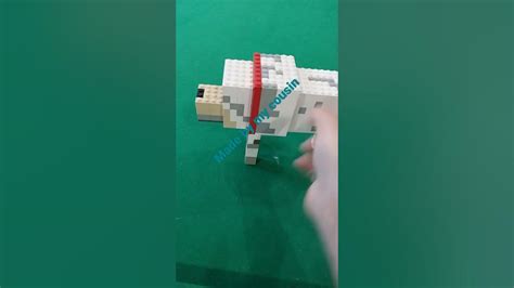 lego minecraft wolf made by my cousin youtube