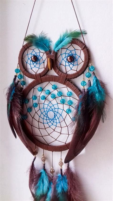 Brown Natural Big Owl Dream Catcher For Your Sweet Dreams And Etsy