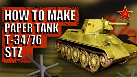 How To Make Paper T 34 Tank Model T 34 Tank Papercraft Ww2 Paper Tank