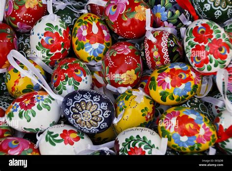 Beautiful Hand Painted Hungarian Easter Eggs Stock Photo Alamy