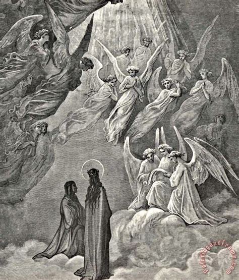 Gustave Dore Angels In Heaven Dantes Divine Comedy Illustration