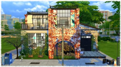 The Sims 4 Speed Build Urban City House Youtube