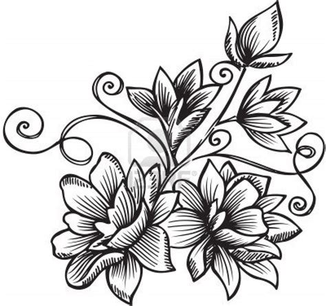 ornamental floral bouquet vector illustration flower drawing flower doodles art nouveau flowers