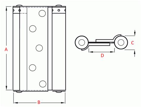 Double Action Spring Hinges For Double Swing Doors Polished Brass