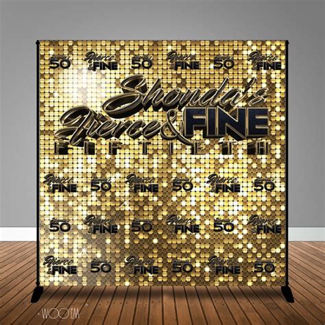 Fierce And Fine 40th 50th Birthday 8x8 Backdropstep And Repeat Design