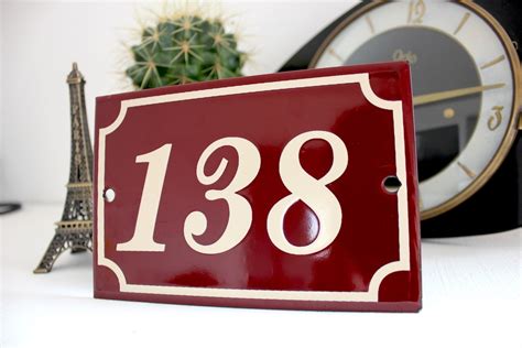 French Enamel House Number Sign 4 X 6 Made To Etsy