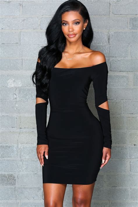 Sexy Strapless Nightclub Party Dress Holes Wrap Off Shoulder Dress On Luulla