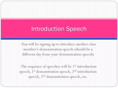 Ppt Introduction Speech Powerpoint Presentation Free Download Id